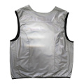 Silver reflective sports safety vest for outdoor activity